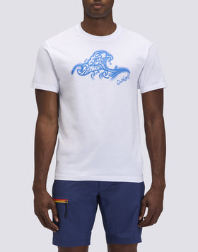 SHADED WAVE PRINT CAPSULE T-SHIRT