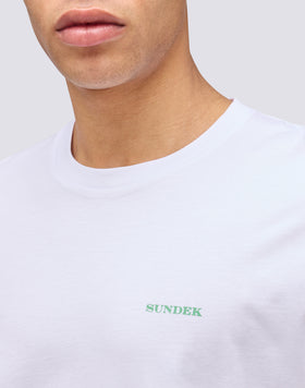 T-SHIRT WITH PALM TRIPS HIBISCUS PRINT