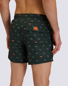 COSTUME DA BAGNO CORTO VITA ELASTICATA STAMPA MONOGRAM IN POLY RICICLATO