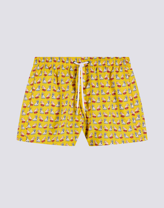 TRAJE DE BAÑO CON PANTALÓN PROYECTO PELO - BEACH FRENCH BULLDOG