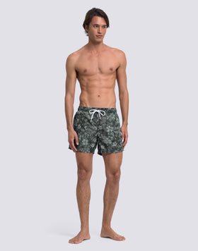 MAILLOT DE BAIN SHORT HOMME AVEC TAILLE ÉLASTIQUÉE ET IMPRIMÉ HIBI PAISLEY EN POLYESTER RECYCLÉ