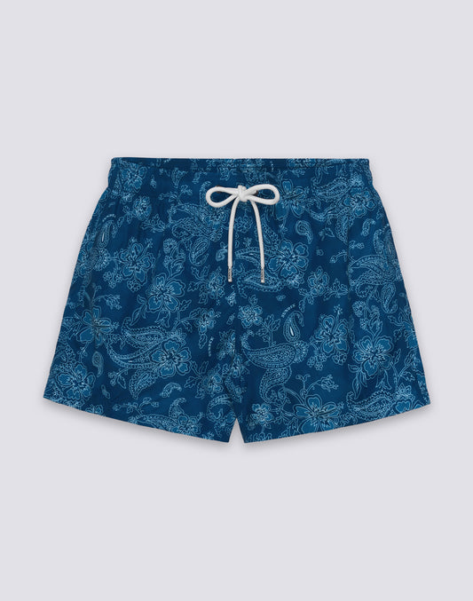BAÑADOR DE HOMBRE DE CINTURA ELÁSTICA CON ESTAMPADO HIBI PAISLEY EN POLIÉSTER RECICLADO