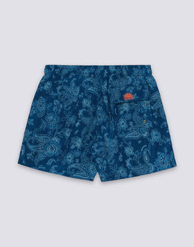 MAILLOT DE BAIN SHORT HOMME AVEC TAILLE ÉLASTIQUÉE ET IMPRIMÉ HIBI PAISLEY EN POLYESTER RECYCLÉ