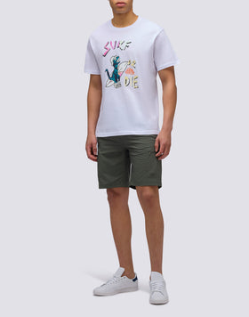 T-SHIRT CON STAMPA D'ARCHIVIO SURF OR DIE