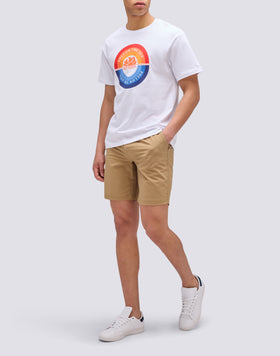 FOLLOW THE SUN ROUND PRINT T-SHIRT