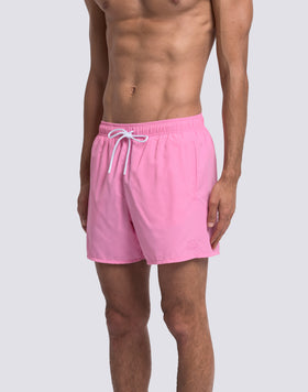 MAILLOT DE BAIN COURT POUR HOMME AVEC TAILLE ÉLASTIQUE ET TISSU COULEUR PÊCHE