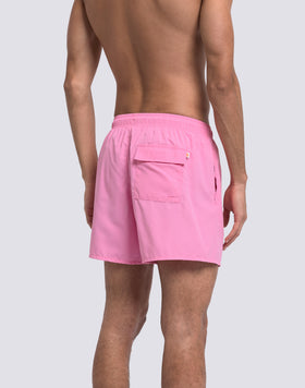 MAILLOT DE BAIN COURT POUR HOMME AVEC TAILLE ÉLASTIQUE ET TISSU COULEUR PÊCHE