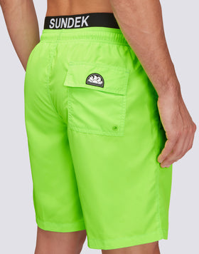 COSTUME DA BAGNO LUNGO VITA ELASTICATA LIGHT POLY CON ELASTICO LOGO