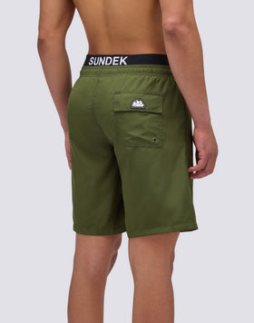 MAILLOT DE BAIN LONG POUR HOMME AVEC TAILLE ÉLASTIQUE ET LOGO