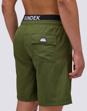 MAILLOT DE BAIN LONG POUR HOMME AVEC TAILLE ÉLASTIQUE ET LOGO