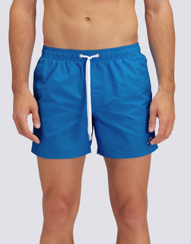 ICONIC TAFFETA ELASTICATED WAIST SHORT SWIMSHORTS WITH RAINBOW EMBROIDERY