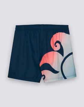 BAÑADOR DE LONGITUD MEDIA CON ESTAMPADO DE LOGOTIPO DIFUMINADO