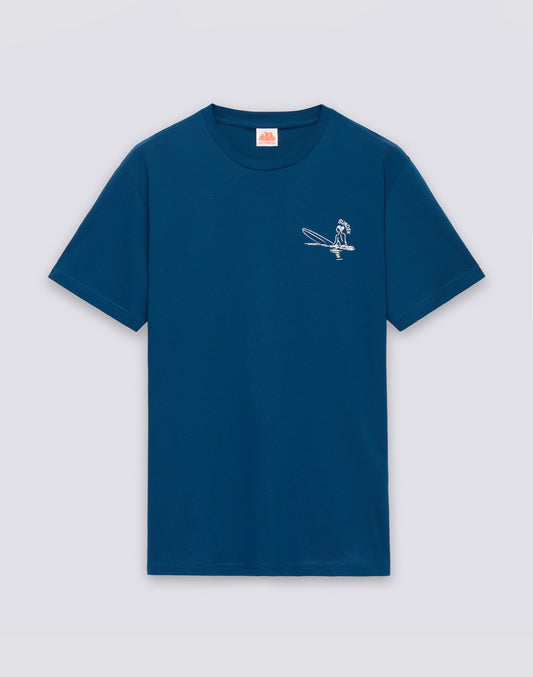 T-SHIRT UOMO A GIROCOLLO CON STAMPA TIDAL SURFER
