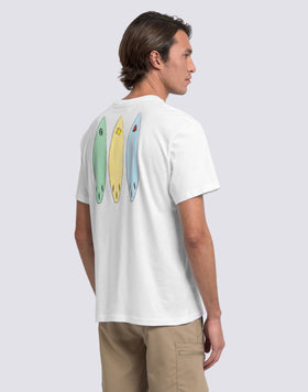 T-SHIRT HOMME À COL ROND AVEC IMPRIMÉ SURFEUR TIDAL