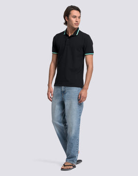POLO BRICE EN COTON PIQUÉ AVEC DÉTAILS TRICOLORES