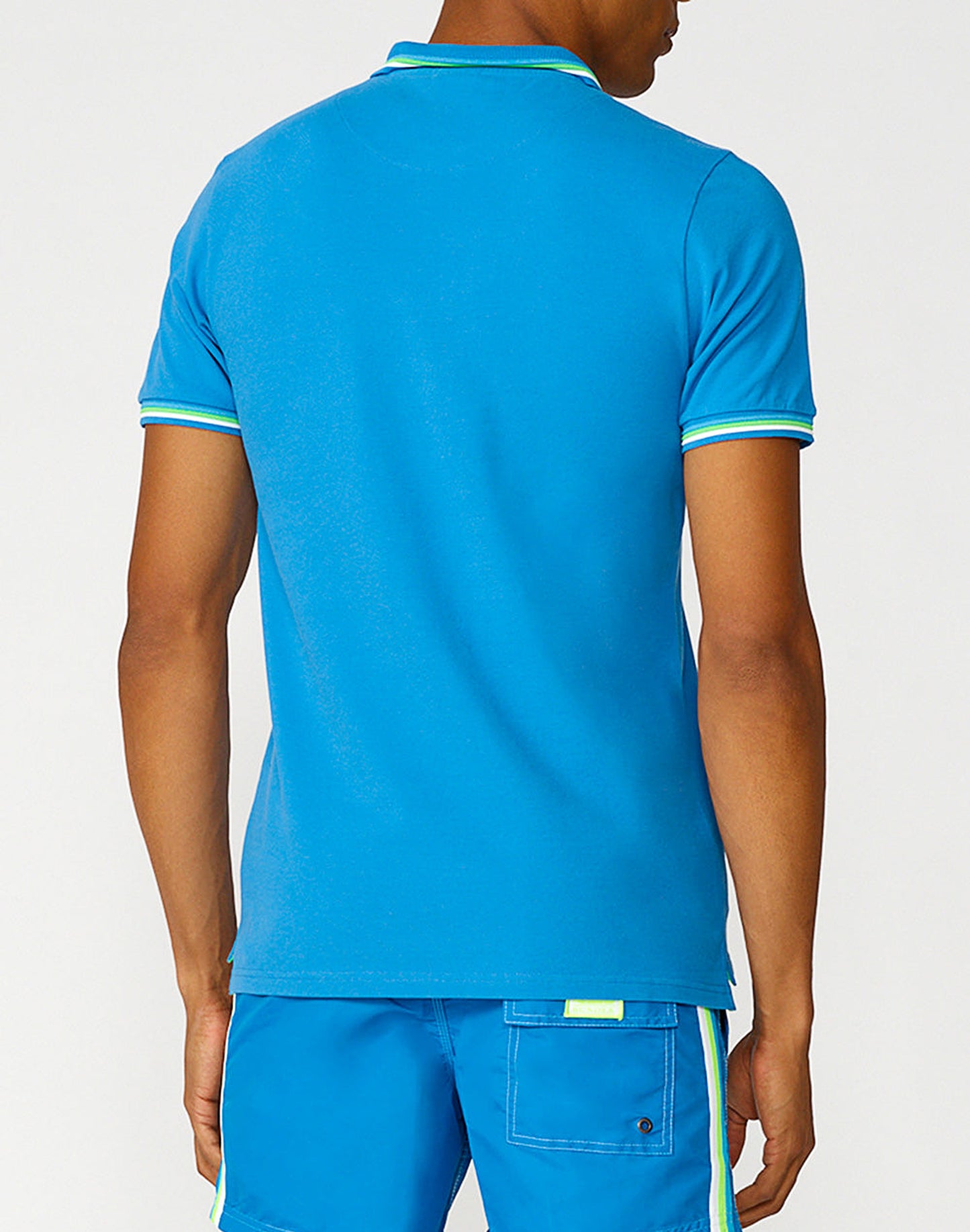 BRICE COTTON PIQUÉ POLO SHIRT WITH TRICOLOUR DETAILS