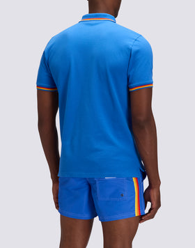 POLO BRICE EN COTON PIQUÉ AVEC DÉTAILS TRICOLORES