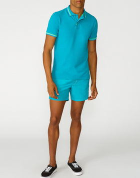 BRICE COTTON PIQUÉ POLO SHIRT WITH TRICOLOUR DETAILS
