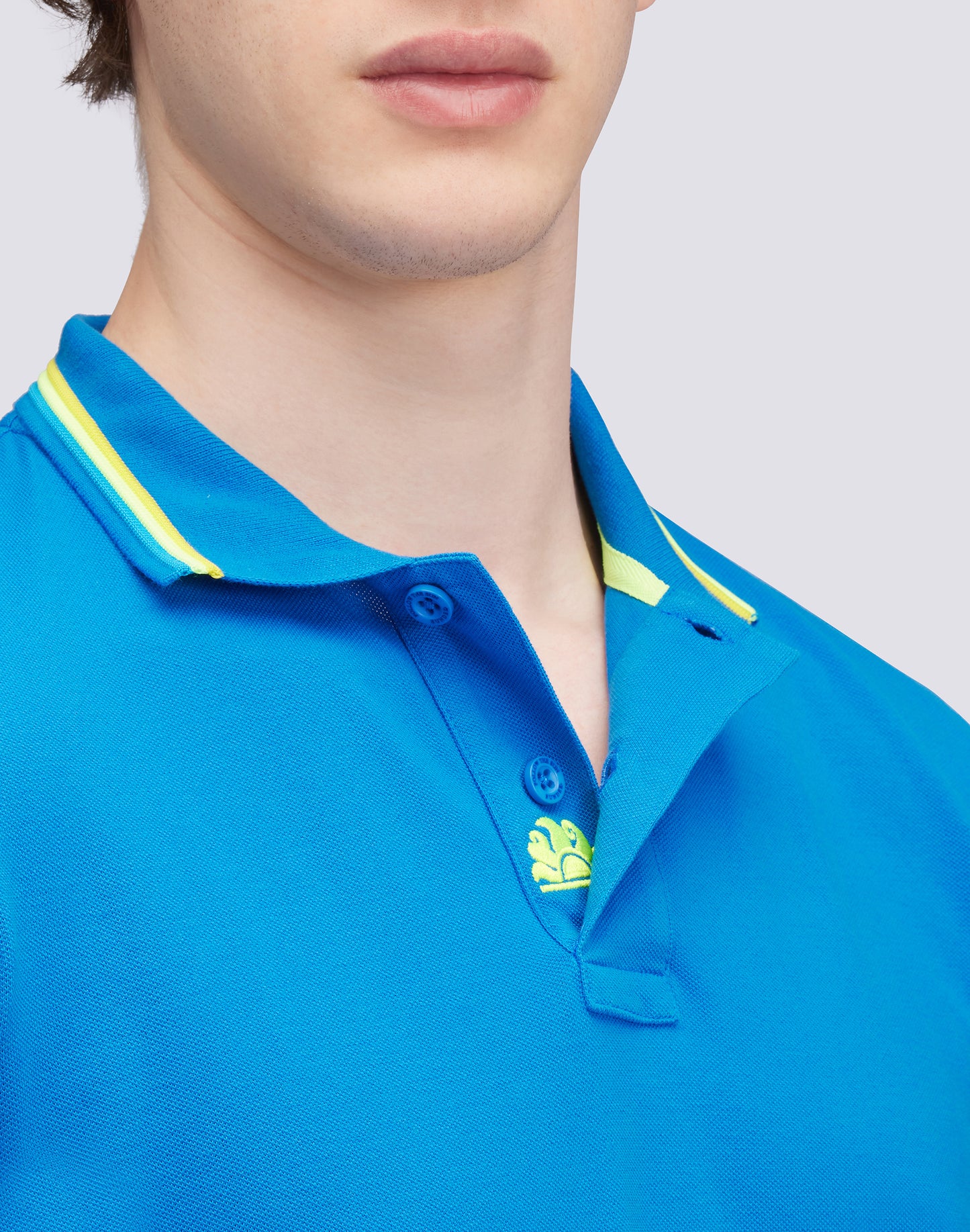 BRICE COTTON PIQUÉ POLO SHIRT WITH TRICOLOUR DETAILS