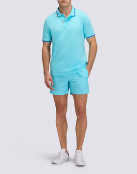 POLO BRICE UOMO IN COTONE PIQUET CON DETTAGLI TRICOLOR