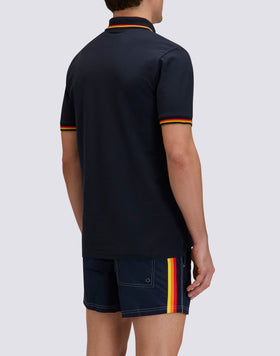 POLO BRICE DE ALGODÓN PIQUÉ CON DETALLES TRICOLORES