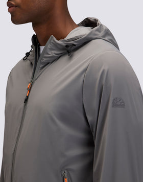 GIACCA DA UOMO FULL ZIP CON CAPPUCCIO IN NYLON