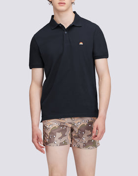 POLO DE ALGODÓN PIQUÉ ELÁSTICO CON PARCHE ARCO IRIS