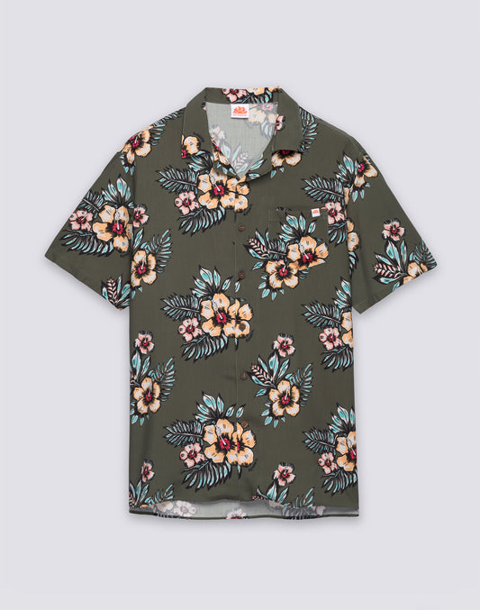 CAMICIA UOMO STAMPATA IN VISCOSA POPELINE