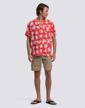 MEN'S PRINTED VISCOSE POPLIN SHIRT