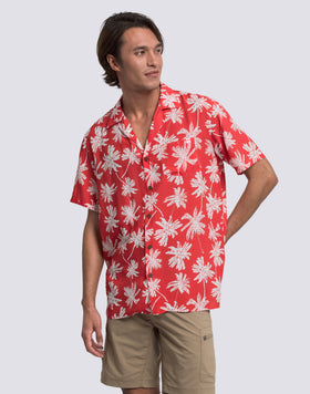MEN'S PRINTED VISCOSE POPLIN SHIRT