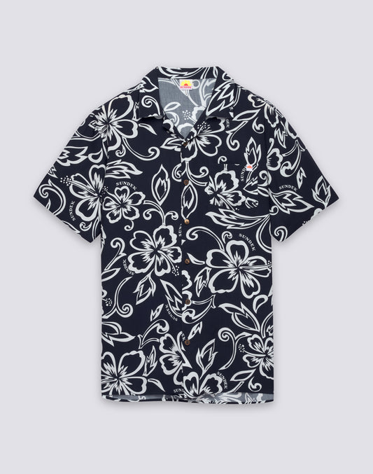 CAMICIA UOMO STAMPATA IN VISCOSA POPELINE