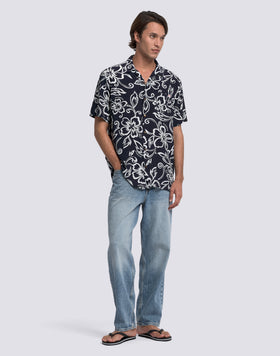 MEN'S PRINTED VISCOSE POPLIN SHIRT