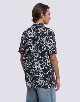 MEN'S PRINTED VISCOSE POPLIN SHIRT