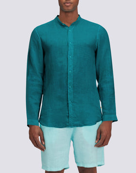 CHEMISE EN LIN TEINT DANS LA MASSE