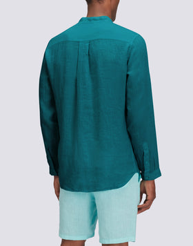 CHEMISE EN LIN TEINT DANS LA MASSE