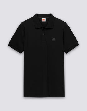 Polo de hombre de algodón piqué con cuello y puños a rayas