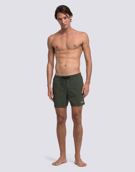 SWIM SHORTS WITH STRETCH FABRIC AND REMOVABLE POUCH