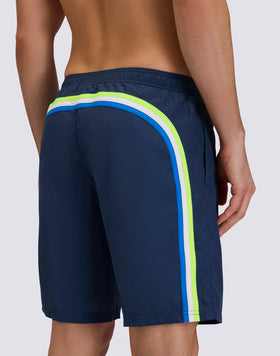 COSTUME DA BAGNO UOMO LUNGO VITA SEMI ELASTICATA IN POLIESTERE RICICLATO REPREVE®