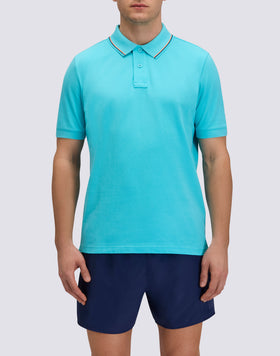 POLO UOMO IN COTONE PIMA PIQUET CON LOGO RICAMATO