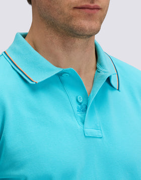 POLO UOMO IN COTONE PIMA PIQUET CON LOGO RICAMATO