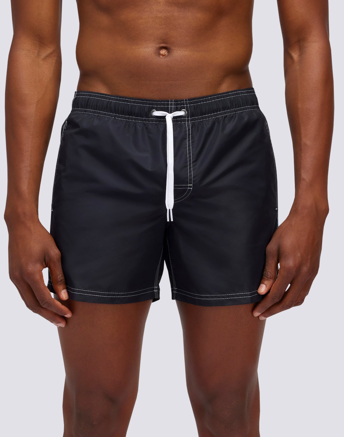 ICONIC TAFFETA STRETCH WAIST SWIM TRUNKS