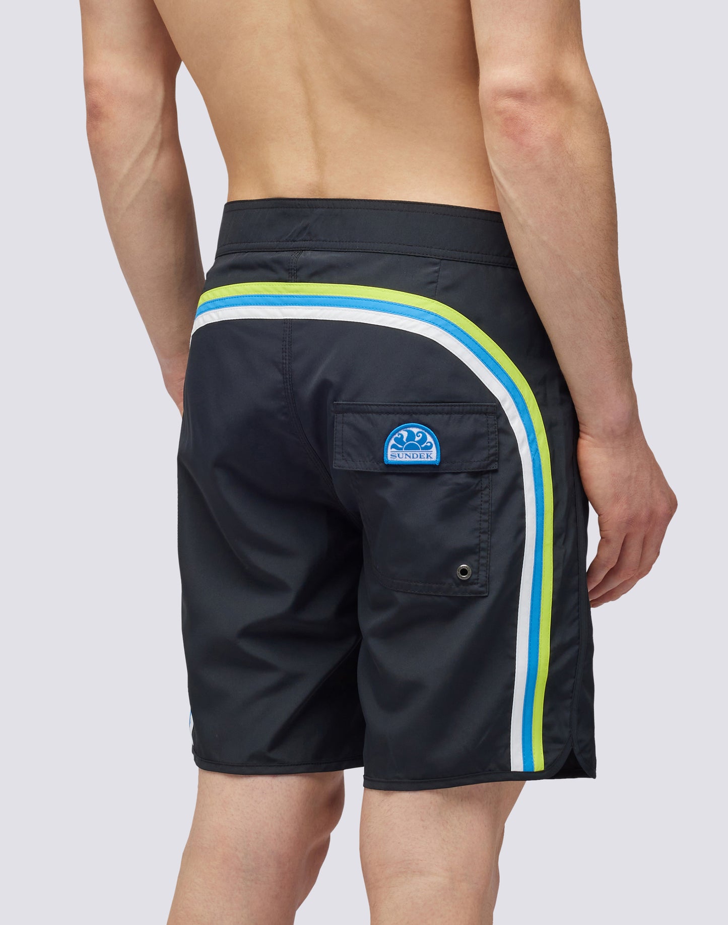 LONG FIXED WAIST SWIMSHORTS IN RECYCLED POLYESTER REPREVE®