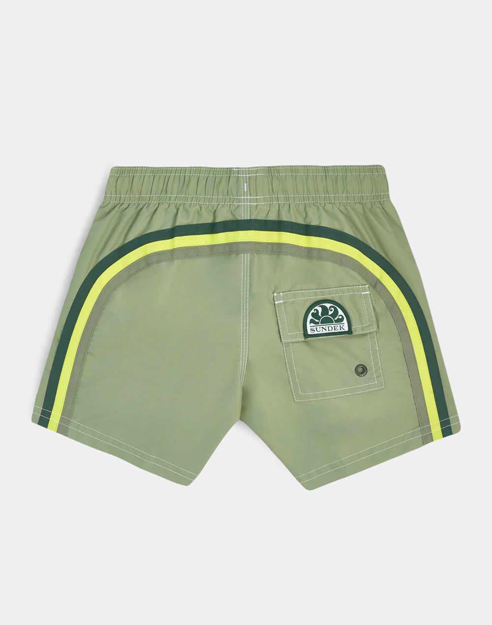 ICONIC TAFFETA STRETCH WAIST SWIM TRUNKS