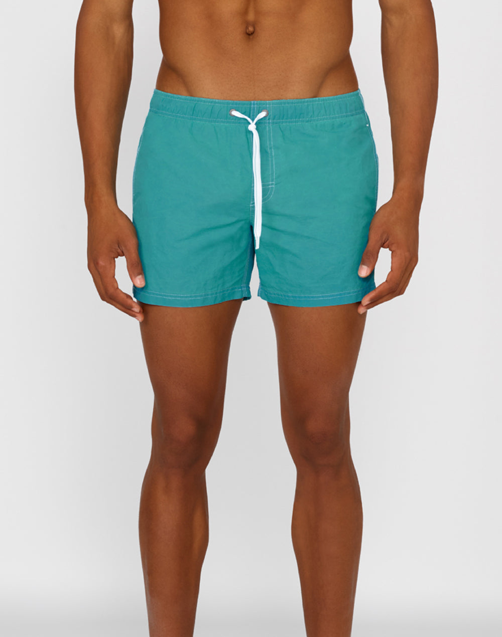 Sundek stone wash short swim shorts with an elasticated waistband