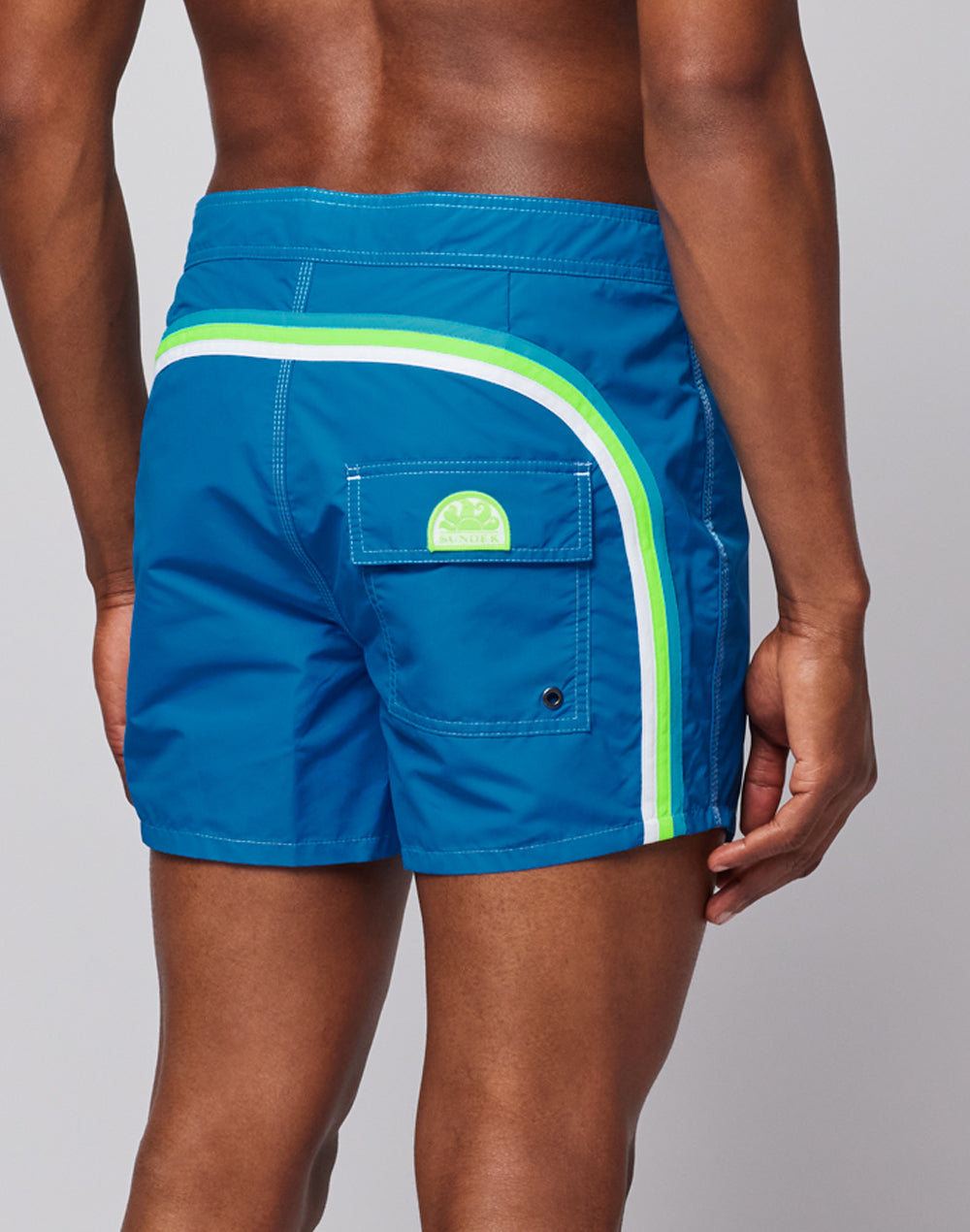 ICONIC TAFFETA FIXED WAIST SHORT SWIMSHORTS