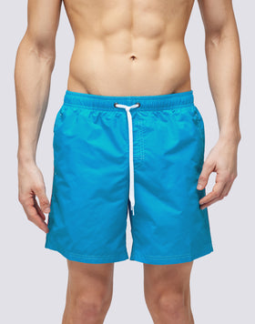 SHORT DE BAIN MI-LONG EXTENSIBLE À LA TAILLE TAFFETA ICONIQUE