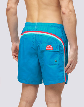 SHORT DE BAIN MI-LONG EXTENSIBLE À LA TAILLE TAFFETA ICONIQUE