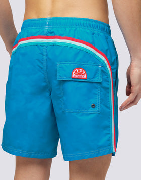 SHORT DE BAIN MI-LONG EXTENSIBLE À LA TAILLE TAFFETA ICONIQUE