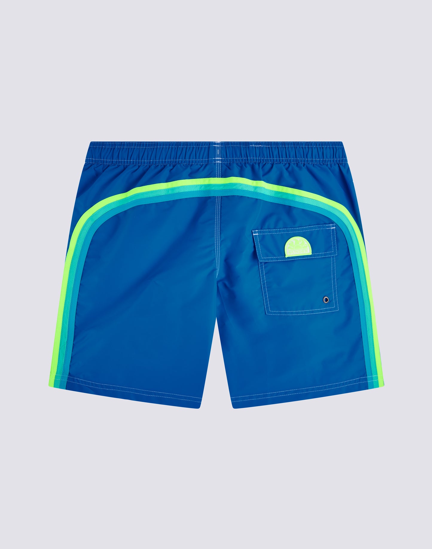 ICONIC TAFFETA STRETCH WAIST MID-LENGTH SWIM TRUNKS