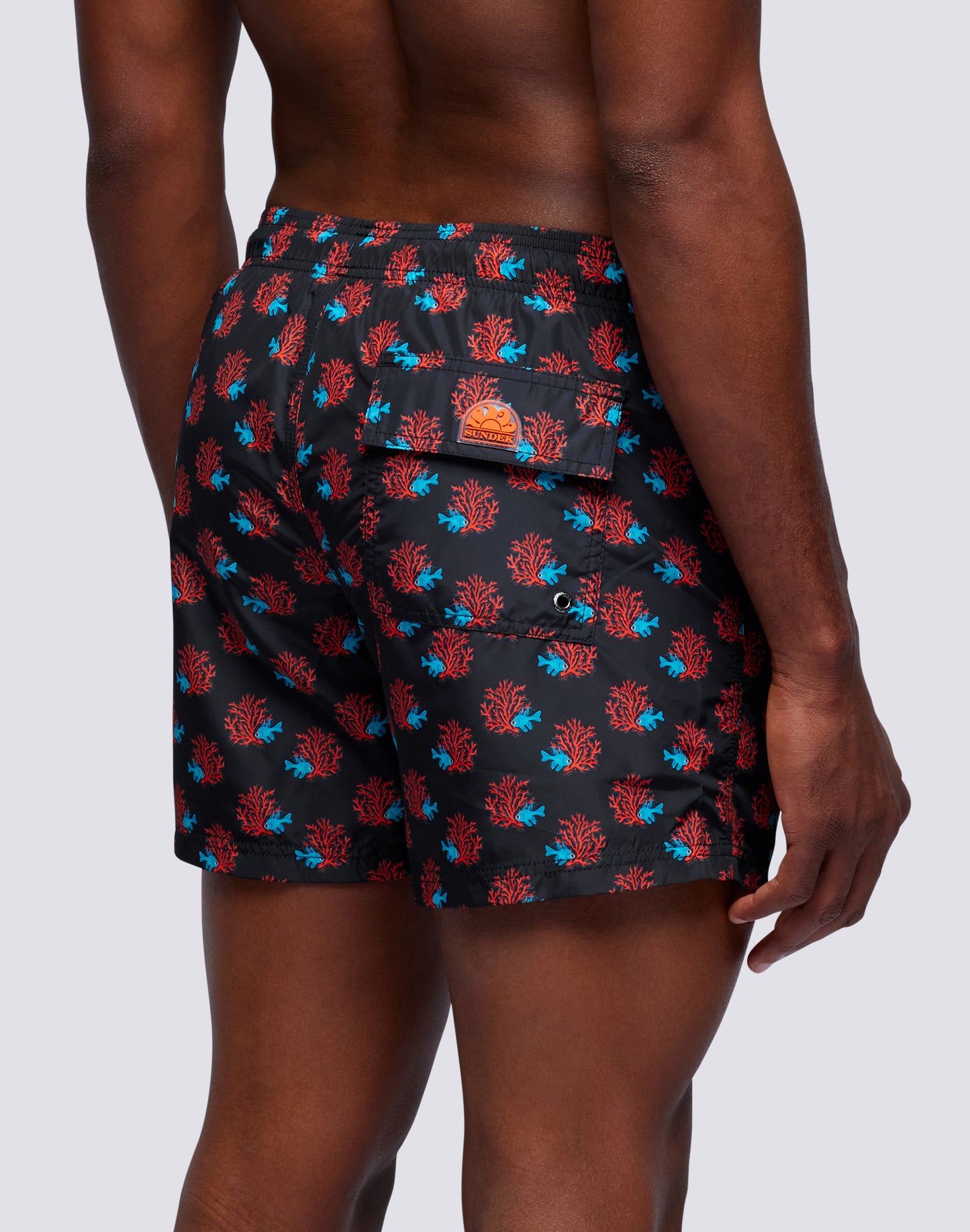 SHORT DE BAIN COURT À TAILLE ÉLASTIQUE OU IMPRIMÉ SEABED